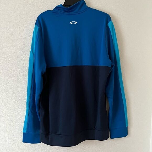 Oakley Mens Colorblock  Blues Casual Pockets Full Zip Jacket L - Picture 2 of 5
